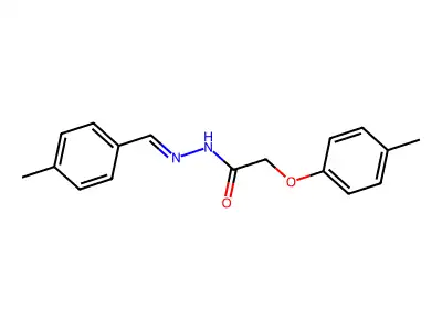 2-(4-methylphenoxy)-N-[(4-methylphenyl)methylideneamino]acetamide structure