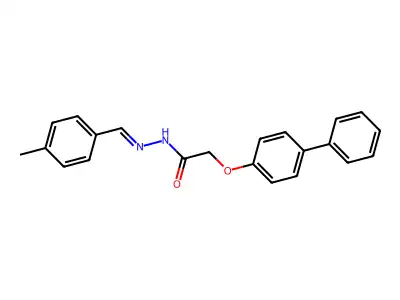 N-[(4-methylphenyl)methylideneamino]-2-(4-phenylphenoxy)acetamide structure