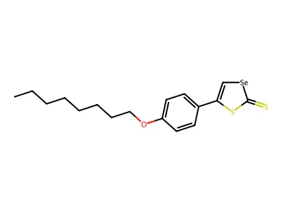 5-(4-(Octyloxy)phenyl)-1,3-thiaselenole-2-thione structure