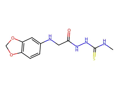 2-((1,3-Benzodioxol-5-ylamino)acetyl)-N-methylhydrazinecarbothioamide structure