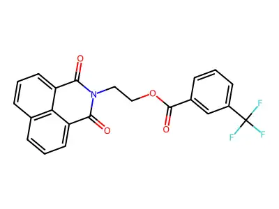 2-(1,3-Dioxobenzo[de]isoquinolin-2-yl)ethyl 3-(trifluoromethyl)benzoate structure