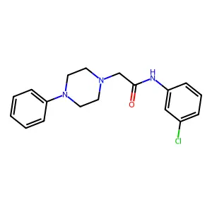N-(3-Chlorophenyl)-4-phenyl-1-piperazineacetamide structure