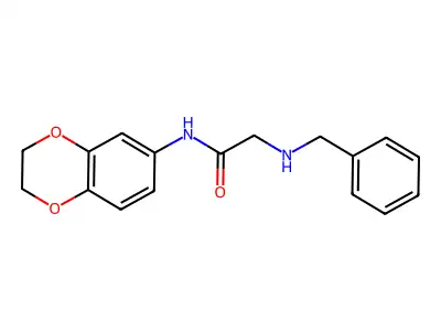 2-(Benzylamino)-N-(2,3-dihydro-1,4-benzodioxin-6-YL)acetamide structure