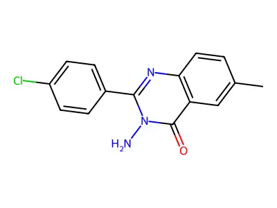 3-Amino-2-(4-chlorophenyl)-6-methyl-4(3H)-quinazolinone structure