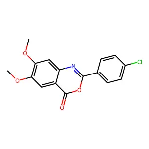 2-(4-chlorophenyl)-6,7-dimethoxy-4H-3,1-benzoxazin-4-one structure
