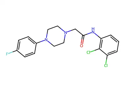 N-(2,3-dichlorophenyl)-2-[4-(4-fluorophenyl)piperazin-1-yl]acetamide structure