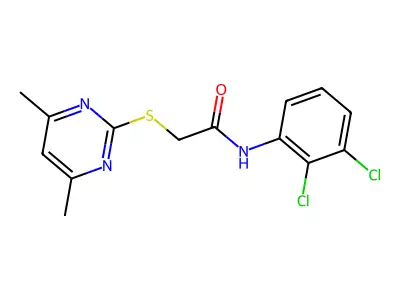 N-(2,3-dichlorophenyl)-2-[(4,6-dimethylpyrimidin-2-yl)sulfanyl]acetamide structure