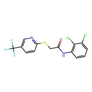 N-(2,3-dichlorophenyl)-2-{[5-(trifluoromethyl)pyridin-2-yl]sulfanyl}acetamide structure