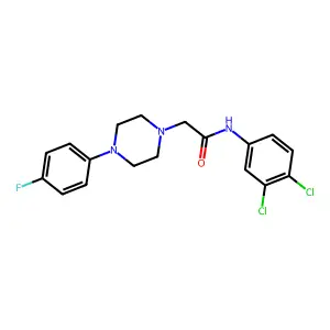 N-(3,4-dichlorophenyl)-2-[4-(4-fluorophenyl)piperazin-1-yl]acetamide structure