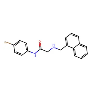 N-(4-bromophenyl)-2-[(1-naphthylmethyl)amino]acetamide structure