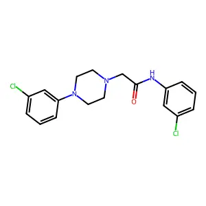N,4-Bis(3-chlorophenyl)-1-piperazineacetamide structure