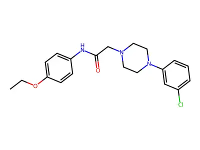 2-[4-(3-chlorophenyl)piperazin-1-yl]-N-(4-ethoxyphenyl)acetamide structure