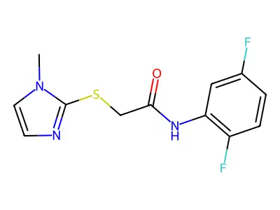N-(2,5-difluorophenyl)-2-[(1-methyl-1H-imidazol-2-yl)sulfanyl]acetamide structure