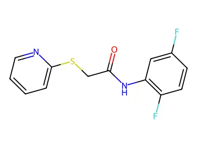 N-(2,5-difluorophenyl)-2-(pyridin-2-ylsulfanyl)acetamide structure