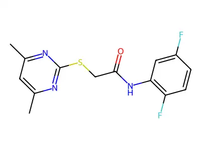 N-(2,5-difluorophenyl)-2-[(4,6-dimethylpyrimidin-2-yl)sulfanyl]acetamide structure