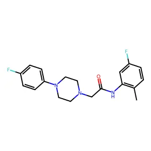 N-(5-fluoro-2-methylphenyl)-2-[4-(4-fluorophenyl)piperazin-1-yl]acetamide structure