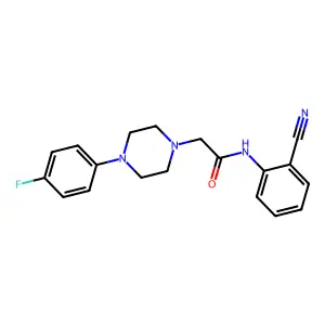 N-(2-cyanophenyl)-2-[4-(4-fluorophenyl)piperazin-1-yl]acetamide structure