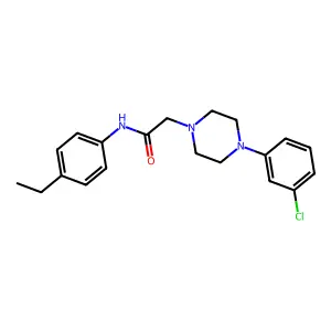 2-[4-(3-chlorophenyl)piperazin-1-yl]-N-(4-ethylphenyl)acetamide structure