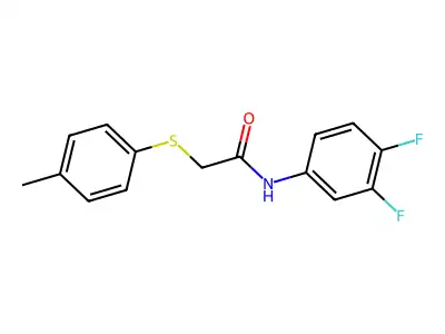 N-(3,4-difluorophenyl)-2-[(4-methylphenyl)sulfanyl]acetamide structure
