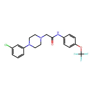 2-[4-(3-chlorophenyl)piperazin-1-yl]-N-[4-(trifluoromethoxy)phenyl]acetamide structure