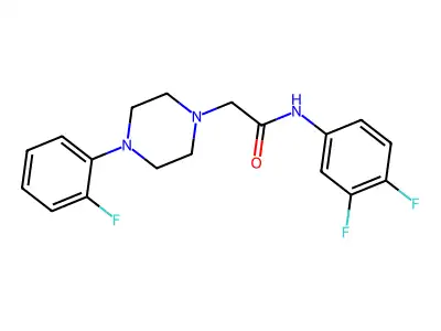 N-(3,4-Difluorophenyl)-2-(4-(2-fluorophenyl)-1-piperazinyl)acetamide structure