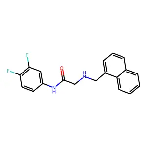 N-(3,4-difluorophenyl)-2-[(1-naphthylmethyl)amino]acetamide structure