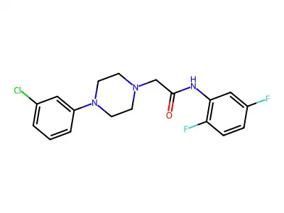 2-[4-(3-chlorophenyl)piperazin-1-yl]-N-(2,5-difluorophenyl)acetamide structure