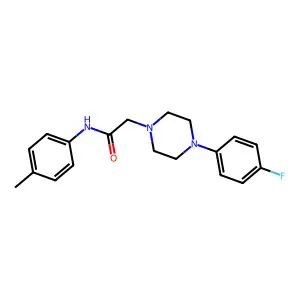 2-[4-(4-fluorophenyl)piperazin-1-yl]-N-(4-methylphenyl)acetamide structure