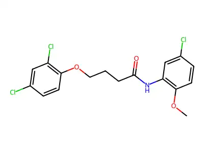 N-(5-chloro-2-methoxyphenyl)-4-(2,4-dichlorophenoxy)butanamide structure