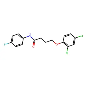 4-(2,4-dichlorophenoxy)-N-(4-fluorophenyl)butanamide structure