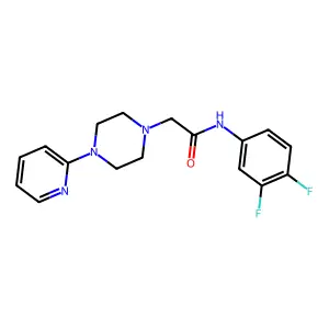N-(3,4-difluorophenyl)-2-[4-(pyridin-2-yl)piperazin-1-yl]acetamide structure