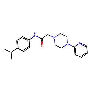 N-[4-(propan-2-yl)phenyl]-2-[4-(pyridin-2-yl)piperazin-1-yl]acetamide structure