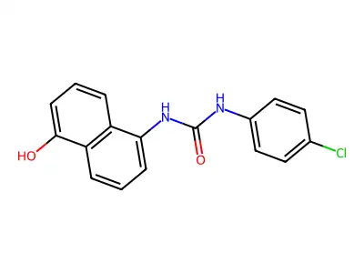 N-(4-Chlorophenyl)-N'-(5-hydroxy-1-naphthyl)urea structure