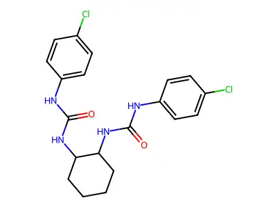 1-(4-Chloro-phenyl)-3-(2-(3-(4-chloro-phenyl)-ureido)-cyclohexyl)-urea structure