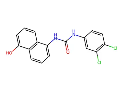N-(3,4-Dichlorophenyl)-N'-(5-hydroxy-1-naphthyl)urea structure