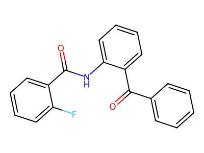 N-(2-Benzoylphenyl)-2-fluorobenzamide structure