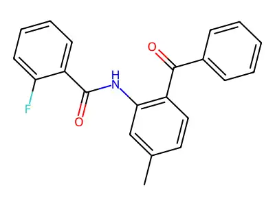 N-(2-Benzoyl-5-methylphenyl)-2-fluorobenzamide structure