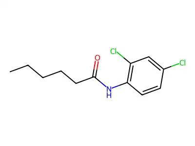 N-(2,4-Dichlorophenyl)hexanamide structure