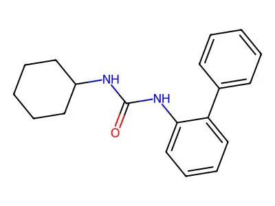 2-(((Cyclohexylamino)carbonyl)amino)-1,1'-biphenyl structure