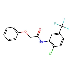 N-[2-chloro-5-(trifluoromethyl)phenyl]-2-phenoxyacetamide structure