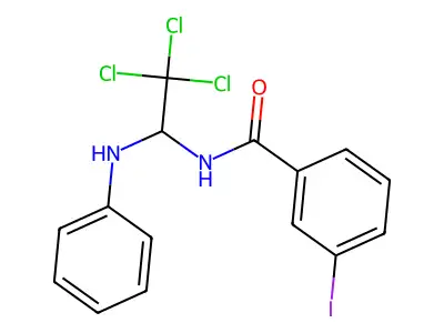 N-(1-Anilino-2,2,2-trichloroethyl)-3-iodobenzamide structure
