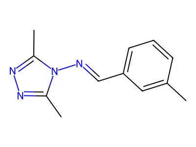 N-(3,5-dimethyl-1,2,4-triazol-4-yl)-1-(3-methylphenyl)methanimine structure