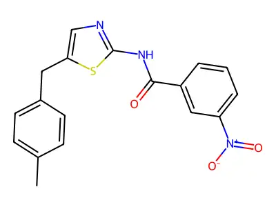 N-{5-[(4-Methylphenyl)methyl]-1,3-thiazol-2-YL}-3-nitrobenzamide structure