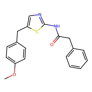 N-(5-(4-Methoxybenzyl)-1,3-thiazol-2-YL)-2-phenylacetamide structure