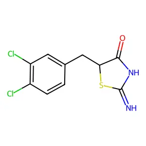 5-(3,4-Dichlorobenzyl)-2-imino-1,3-thiazolidin-4-one structure