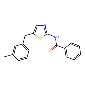 N-[5-(3-methylbenzyl)-1,3-thiazol-2-yl]benzamide structure