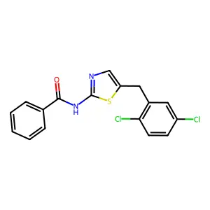 N-(5-(2,5-Dichlorobenzyl)-1,3-thiazol-2-YL)benzamide structure