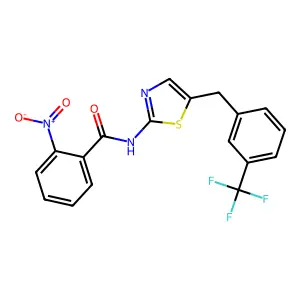 2-Nitro-N-(5-(3-(trifluoromethyl)benzyl)-1,3-thiazol-2-YL)benzamide structure
