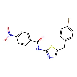 N-(5-(4-Bromobenzyl)-1,3-thiazol-2-YL)-4-nitrobenzamide structure