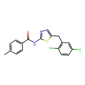 N-(5-(2,5-Dichlorobenzyl)-1,3-thiazol-2-YL)-4-methylbenzamide structure